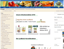 Tablet Screenshot of landkorb-shop.de